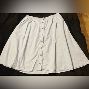 UC Leslie Fay Sport Lightweight Light Blue Denim Button-Down Skirt Women’s 20W